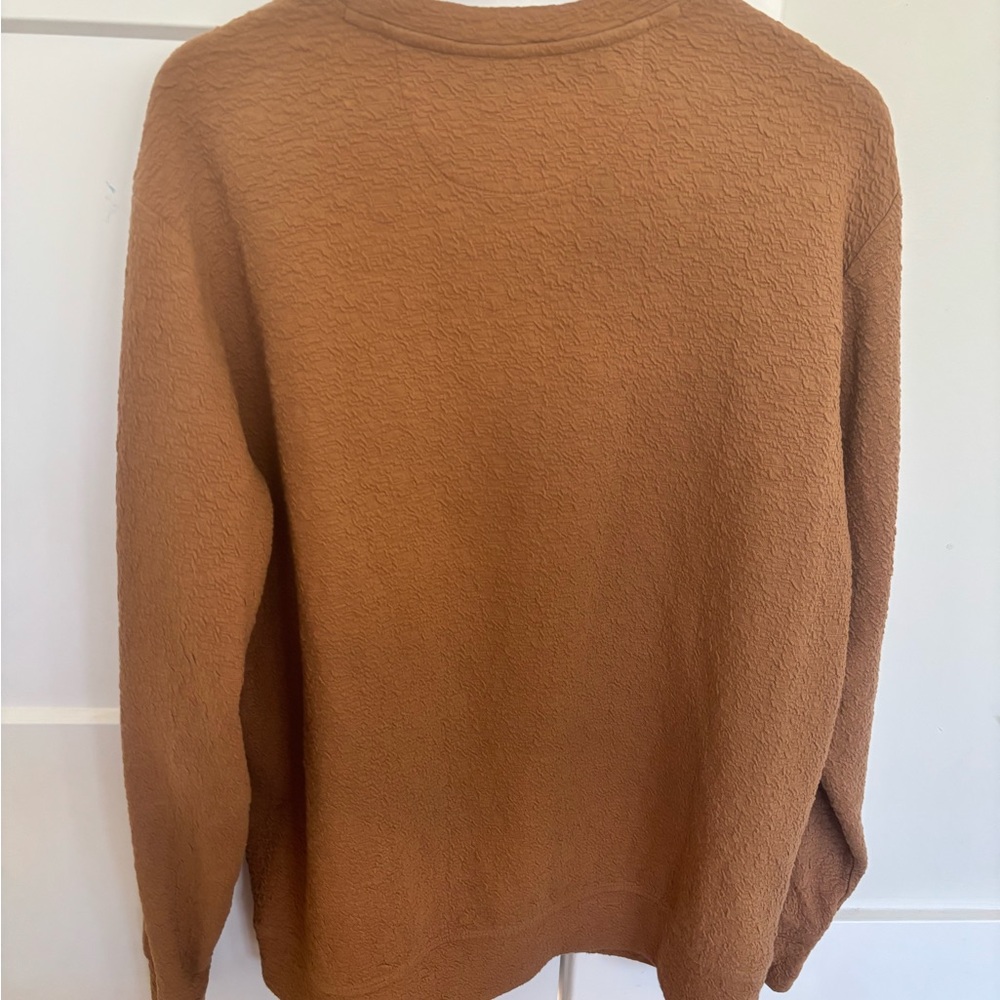 Orangetheory Unisex Textured Crewneck Sweater in Caramel Brown